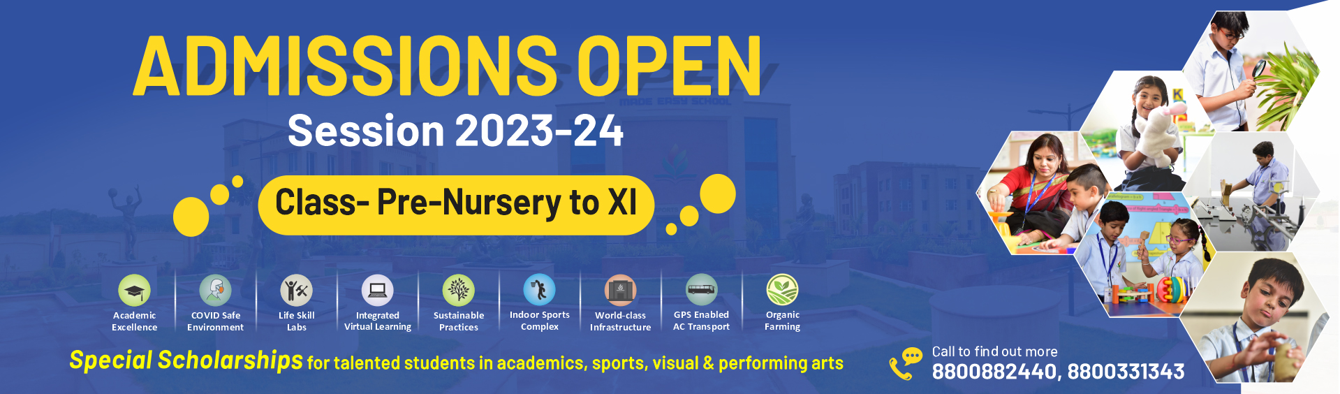 ADMISSION OPEN, Class Pre-Nursery to IX, Special Fee Offer for Limited Period