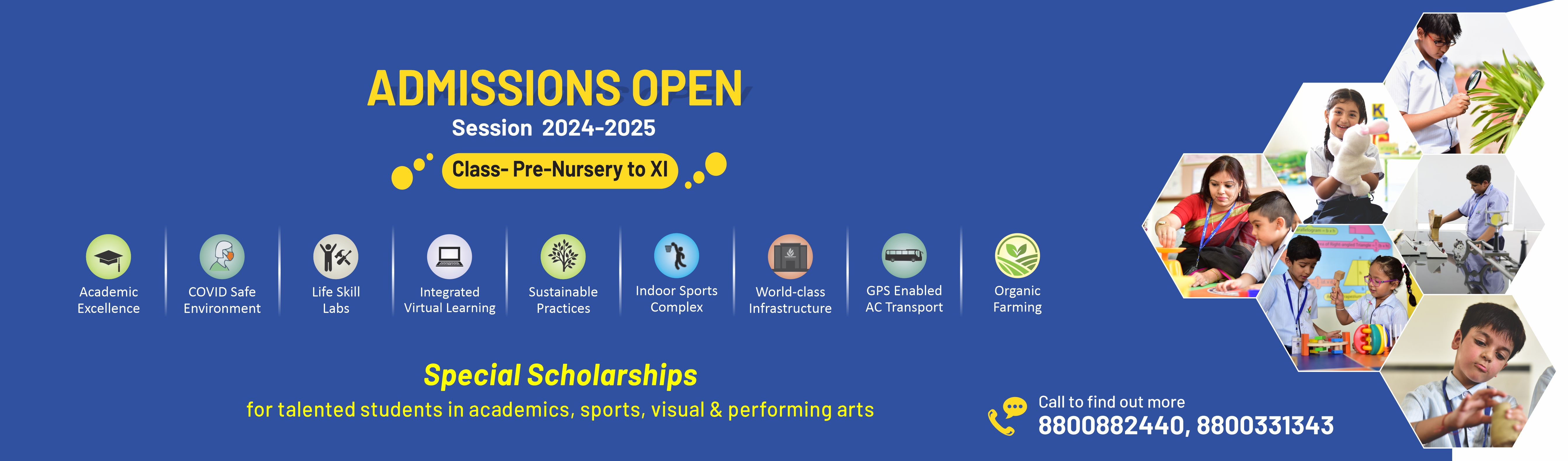 ADMISSION OPEN, Class Pre-Nursery to IX, Special Fee Offer for Limited Period